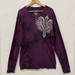 Affliction purple shirt y2k emo